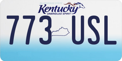KY license plate 773USL