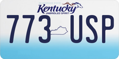 KY license plate 773USP