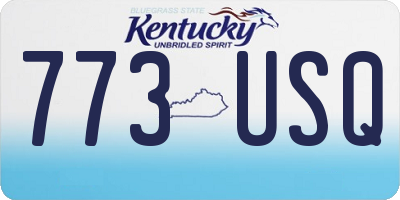 KY license plate 773USQ