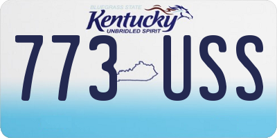 KY license plate 773USS