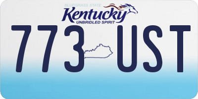 KY license plate 773UST