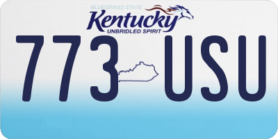 KY license plate 773USU