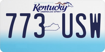 KY license plate 773USW