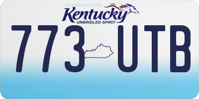KY license plate 773UTB