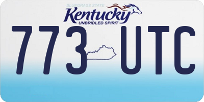 KY license plate 773UTC