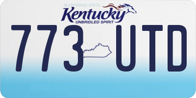 KY license plate 773UTD