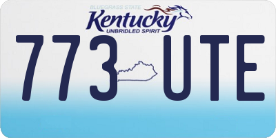 KY license plate 773UTE