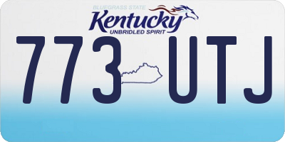 KY license plate 773UTJ