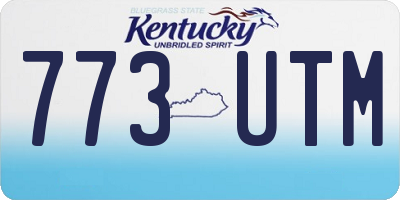 KY license plate 773UTM