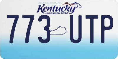 KY license plate 773UTP