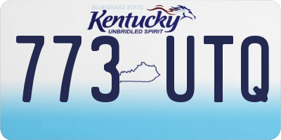 KY license plate 773UTQ
