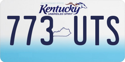 KY license plate 773UTS