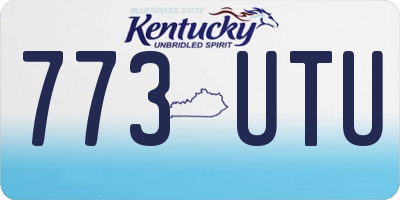 KY license plate 773UTU