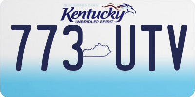 KY license plate 773UTV