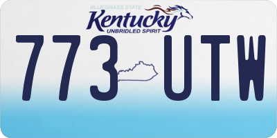 KY license plate 773UTW