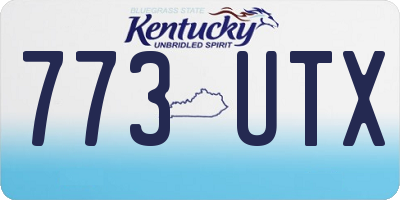 KY license plate 773UTX