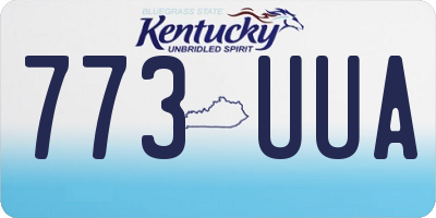 KY license plate 773UUA