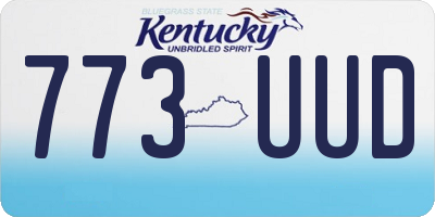 KY license plate 773UUD