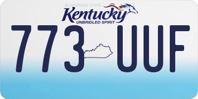 KY license plate 773UUF