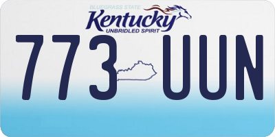 KY license plate 773UUN