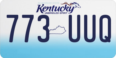 KY license plate 773UUQ