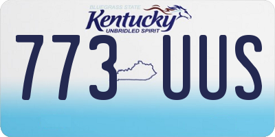 KY license plate 773UUS