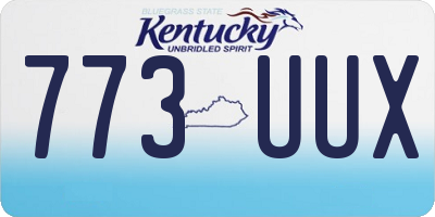 KY license plate 773UUX