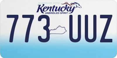KY license plate 773UUZ