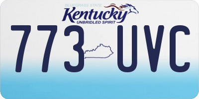 KY license plate 773UVC