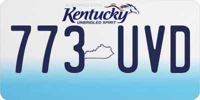 KY license plate 773UVD