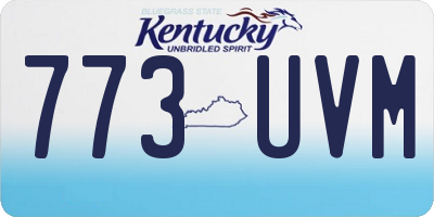 KY license plate 773UVM