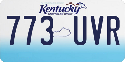KY license plate 773UVR