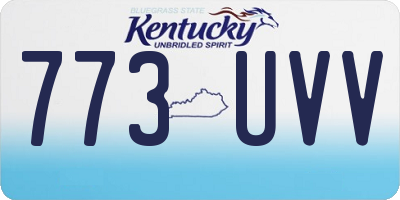 KY license plate 773UVV