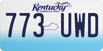KY license plate 773UWD