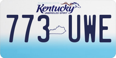 KY license plate 773UWE