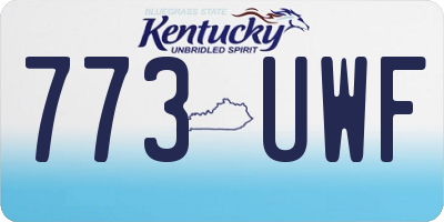 KY license plate 773UWF