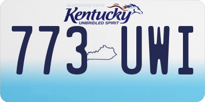 KY license plate 773UWI