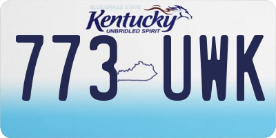 KY license plate 773UWK