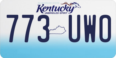KY license plate 773UWO