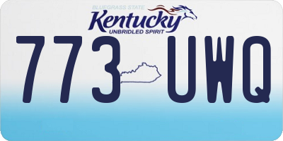 KY license plate 773UWQ