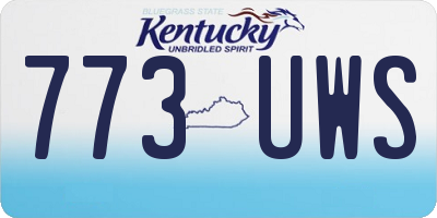KY license plate 773UWS