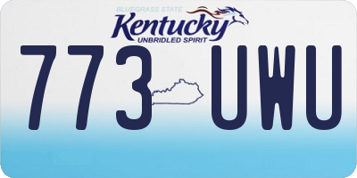 KY license plate 773UWU