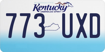 KY license plate 773UXD
