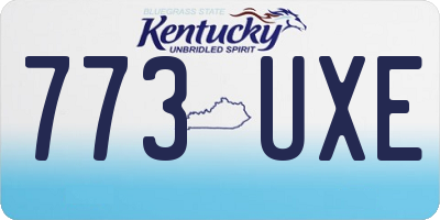 KY license plate 773UXE