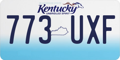 KY license plate 773UXF