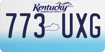 KY license plate 773UXG