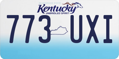 KY license plate 773UXI
