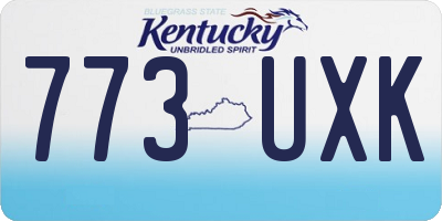 KY license plate 773UXK