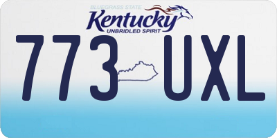 KY license plate 773UXL