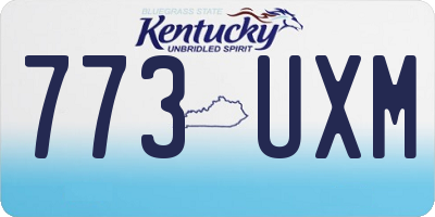 KY license plate 773UXM